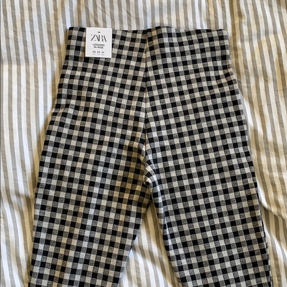 NWT Zara Gingham Pants - Picture 3 of 3